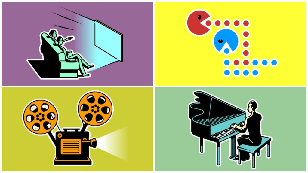 Entertainment featuring latest movies, music, video games, streaming shows, celebrities, and exciting digital experiences.